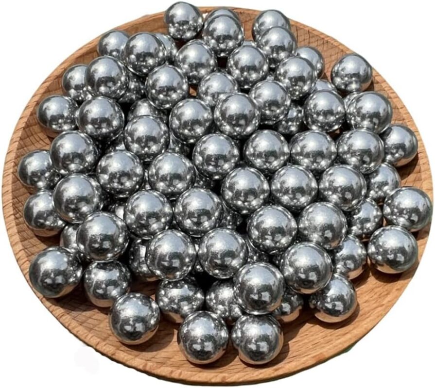 100PCS .43 Cal Paintballs ，0.43 Caliber Solid Aluminum Paintballs,1.8 Grams，Self Defense Balls Suit for PPQ、TPM1、TPM2、T4E、HK 416D、Gen5、RAM