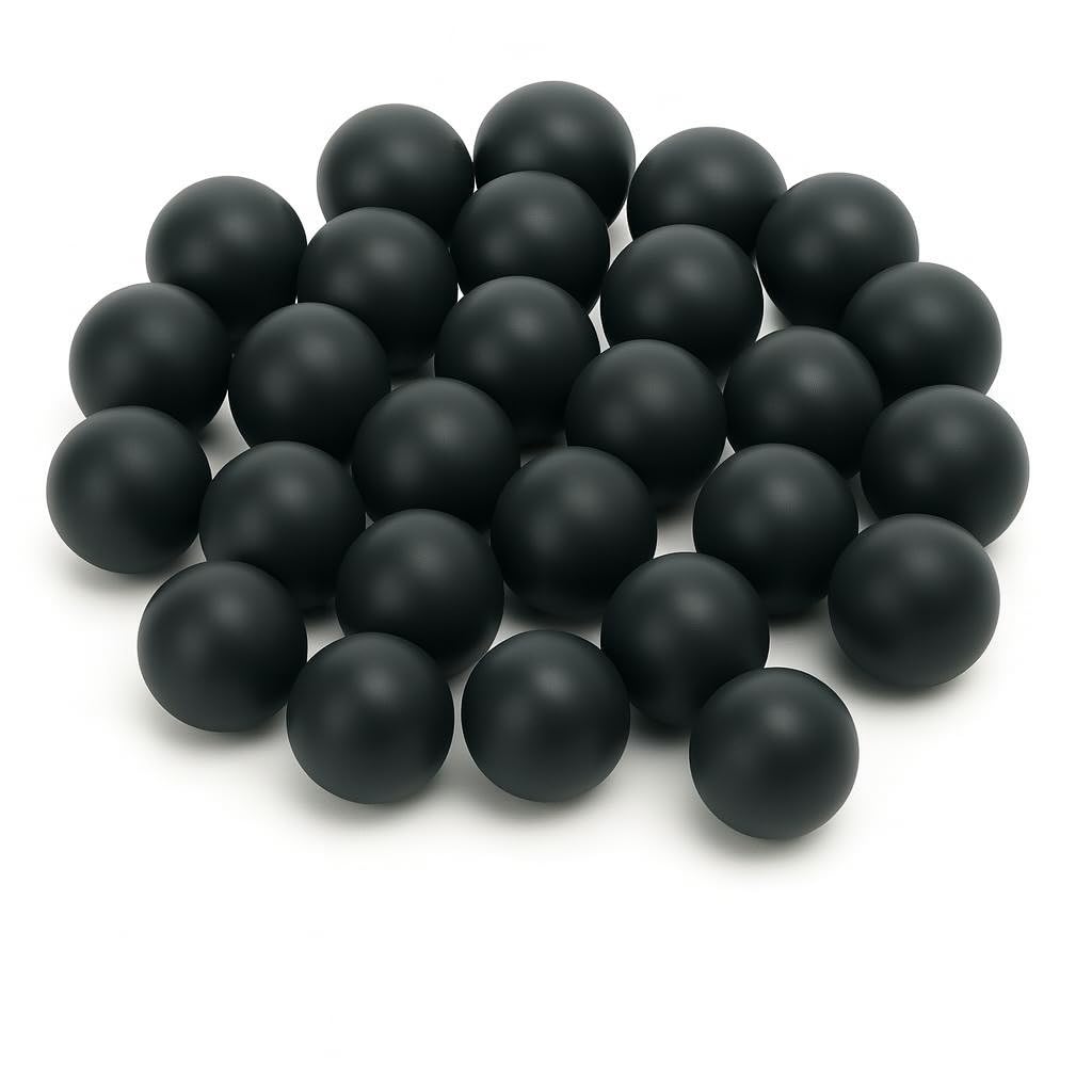 Hard Nylon Balls in .43 caliber – 100 Pack – Precision Solid Rounds for Home Defense Training, Marker Pistols, Durable & Reusable, High Impact Ammo for RAM Guns